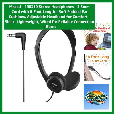 Lightweight Stereo Headphones with 3.5mm Jack - Soft Cushions & Immersive Sound