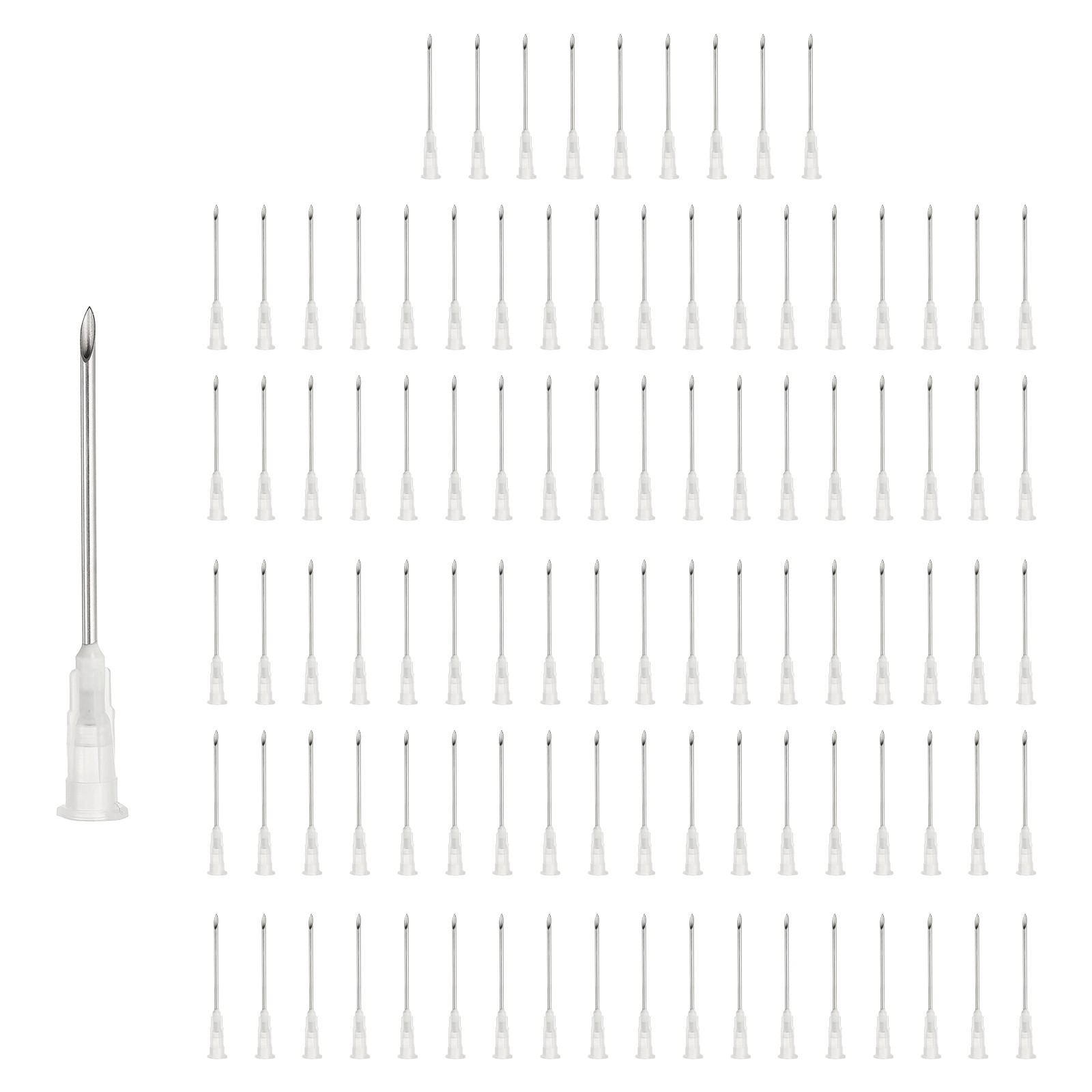 100Pcs 16G Tip Dispensing Needle with Luer Lock 2.17" Transparent/