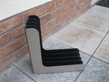 Schallplatten LP Ständer Winkelständer - schwarz - silber