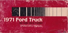 ORIGINAL 1971 Ford F100 F250 F350 Owners Manual Pickup Truck User Guide Book