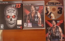 💥Autographed💥 Stonecold Steve Austin Edition PS3 WWE 13 Game Collection