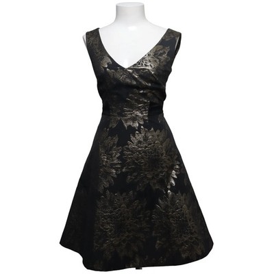 Karen Millen, Cocktailkleid, Größe: 36, Schwarz/Gold #jvL