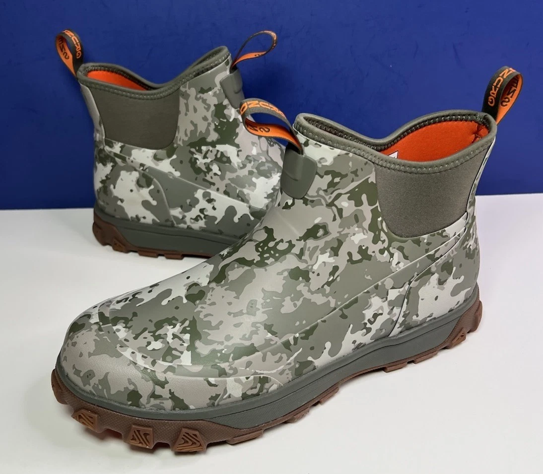 Mens Bass Outdoor Camouflage Hiking Boots Size 9M Durable Rubber Sole Lightweigh RedHead Camo Utility Waterproof Rubber Boots for Men | Bass  main image 2