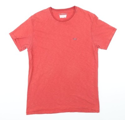 Herren T-Shirt UK Größe S Levis Rot Baumwolle
