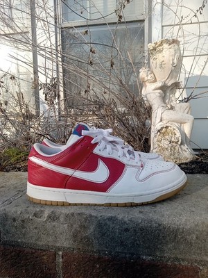 Size 9.5 - Nike Dunk CL Low White Varsity Red