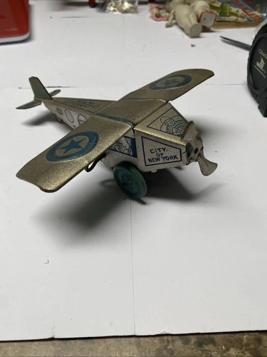 Vtg J CHEIN Ford Tri-Motor TAT Tin Friction Plane! Late 1920s To Early 1930s