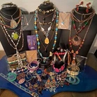 68 Pc Vtg-Now Boho Color Estate Costume Jewelry Wear/Resell/Craft 3# LT56