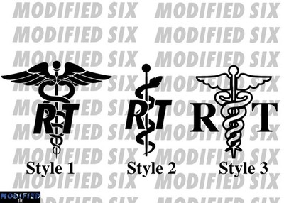 Respiratory Therapist RT Decal Gift Sticker Reflective Holographic 55+ colors