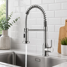 Pull Out Kitchen Tap Mixer Spray Faucet Stainless Steel 360° Swivel Sink Tap UK