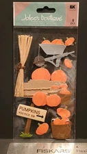 Jolees Boutique Sticker Pack 1 Sheet Scrapbooking EK Success Pumpkin Picking
