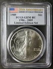 1989 $1 American Silver Eagle Dollar PCGS Gem BU