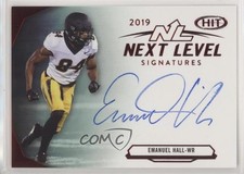 2019 Sage Hit Premier Draft Next Level Signatures Emanuel Hall #NL-EH Auto 7m3