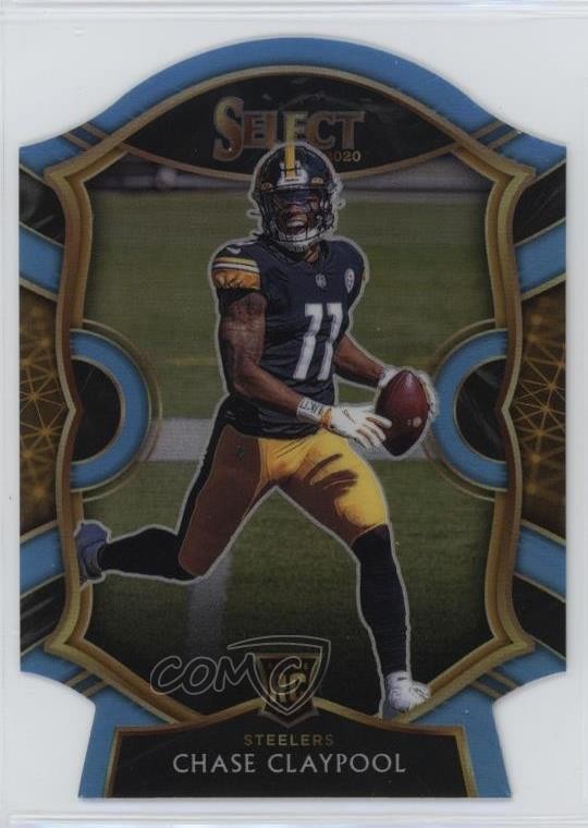 2020 Panini Select Concourse Light Blue Prizm Die-Cut Chase Claypool #70 c2t