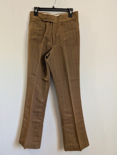 Vintage Farah Hose Pants Herringbone hellbraun hergestellt in den USA 31 x 32 EUC
