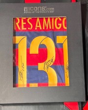 Messi /NEYMAR JR/SUAREZ Signed FC Barcelona 2015  Autographed Jersey/ Icons COA