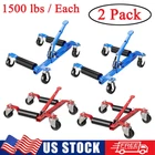 2 PCS Ratchet Wheel Dolly 3000lbs Auto Repair Moving Car Lift & Positioning Jack