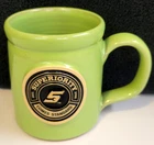 SNAP-ON TOOL Superiority Comes Standard DENEEN POTTERY Lime Green COFFEE MUG Cup