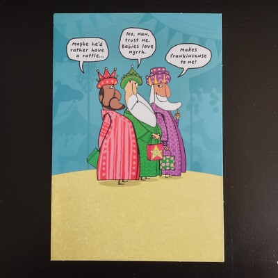 Humorous Wise Men 3 Kings Magi Christmas Hallmark Greeting Card w/Envelope