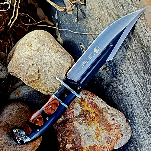 Outdoor COLUMBIA Hunting Knife Fixed Blade Large Bowie Camping Survival Knife - Picture 20 of 24