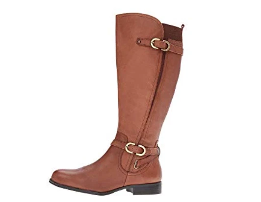 NATURALIZER New JENNINGS Brown LEATHER Tall WIDE CALF Boots NIB WC