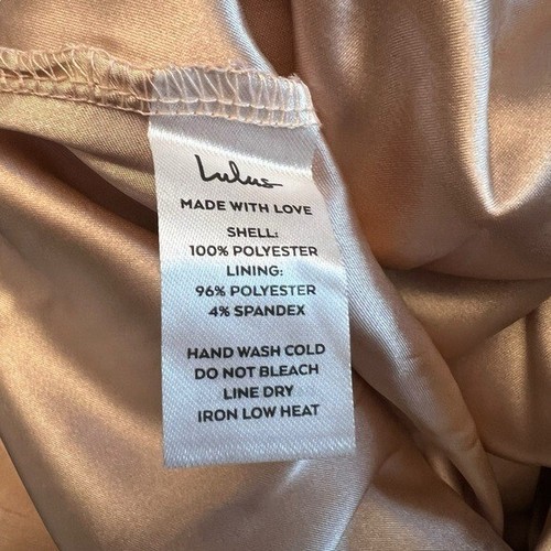 Lulus - NWT Enchant My Love Blush V-Neck Long Sleeve Maxi Dress Sz L - Picture 11 of 11