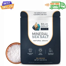 Baja Gold Mineral Sea Salt, Fine Grind, 1 Lb. Bag
