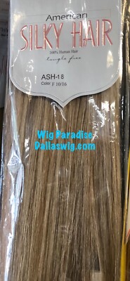 100% Human Hollywood American Silky Hair 18'' Color #F10/16 Weaving One Pack