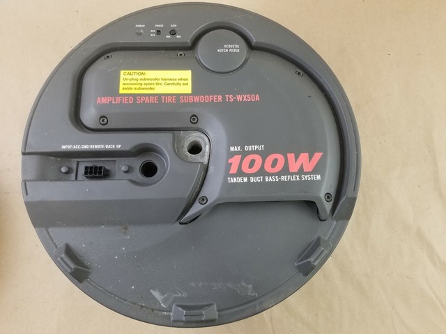 amplified spare tire subwoofer