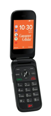 Consumer Cellular Iris Flip   Easy Senior Phone   Large Buttons   Voice to-Text