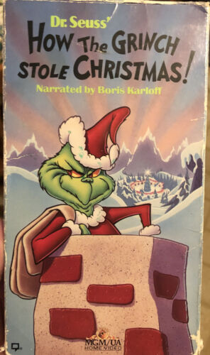 VINTAGE Dr Seuss How the Grinch Stole Christmas VHS Tape MGM 1966 - Zdjęcie 1 z 3
