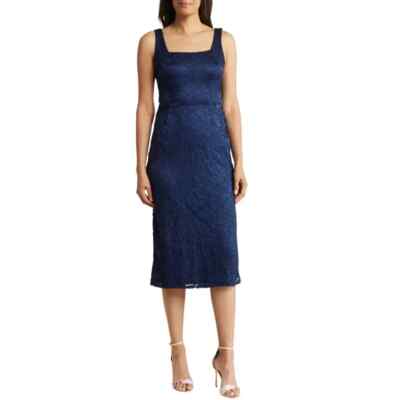 Sam Edelman Women's Lace Open Mack Sleeveless Midi Dress Navy Size 6 - NWT  | eBay