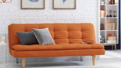As New Retro Style 3 Seater Sofa Bed Purchased From Domayne