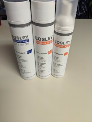 3 Step Bosley Thinning Hair Treatment Professional Strength Large Sizes Of All 3