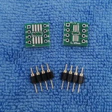 10pcs Gold Plated Pin + MSOP8 SOP8 SOIC8 to DIP8 Adapter Converter PCB Board