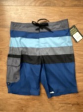 Target ART CLASS Boys Swim Trunks Blue Striped Adjustable Waist Size 8 NWT