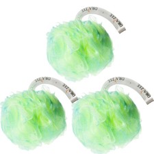 NEW Draizee 5" Exfoliating Mesh Pouf Shower Sponge Tri color Green/Blue 3 Pack