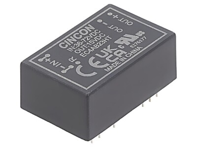 EC4AB23HT Wandler: DC/DC 5/6W UEing: 36-72V UAusg: 15VDC IAusg: 400mA 15g CINCON