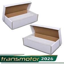 3000 Count Super Shoe Cardboard Standard Trading/Gaming Card Storage Boxes 2Pcs