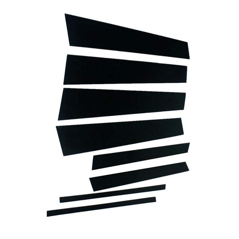 Postes de puerta de ventana de pilar negro brillante 8 piezas aptos para BMW X5 E70 2007-2013 Foto 3 de 4