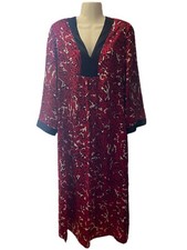 Oscar De La Renta Pink Label Midi Length Dress Dressing Robe Nightgown Size M