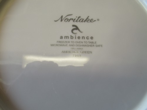Plato de almuerzo Noritake AMBIENTE VERDE acento 9 1/2" 1 ea 2 disponible - Imagen 3 de 3