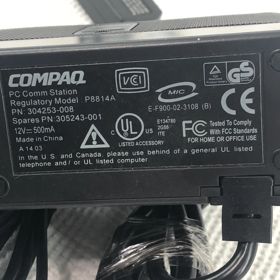 Compaq PC Comm Station Computer Speaker with Telephone Interface P8814A - Image 3 of 4