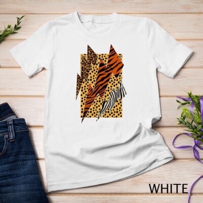 Leopard Tiger Cheetah Zebra Lightning Shirt Animal Print Unisex T-shirt