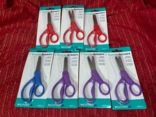 Wexford Blunt Tip Scissors 5" Stainless Steel Blades Blue Purple Lot of 7 New