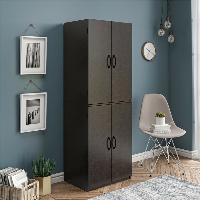 Kitchen Pantry Storage Cabinet Organizer Wood Furniture Multipurpose Cherry Deco