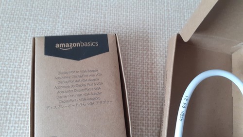 Amazon Basics DisplayPort to VGA Adapter White New boxed - Picture 4 of 4