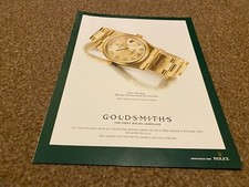 INT1 ADVERT 11X9 GOLDSMITHS THE FIRST ROLEX WATCHES JEWELLER