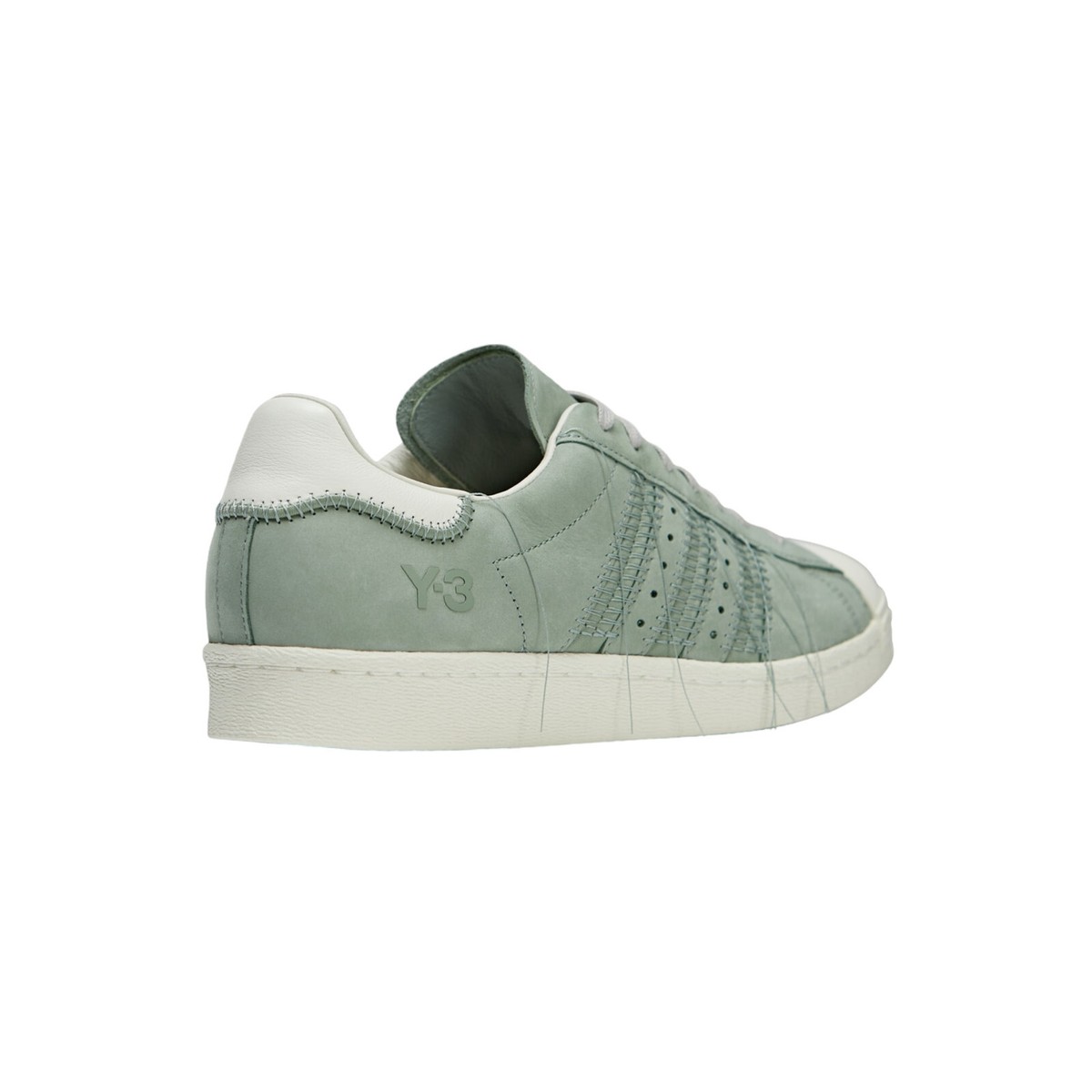 友里③ Adidas Y-3 Yohji Yamamoto Green Leather Superstar Sneakers