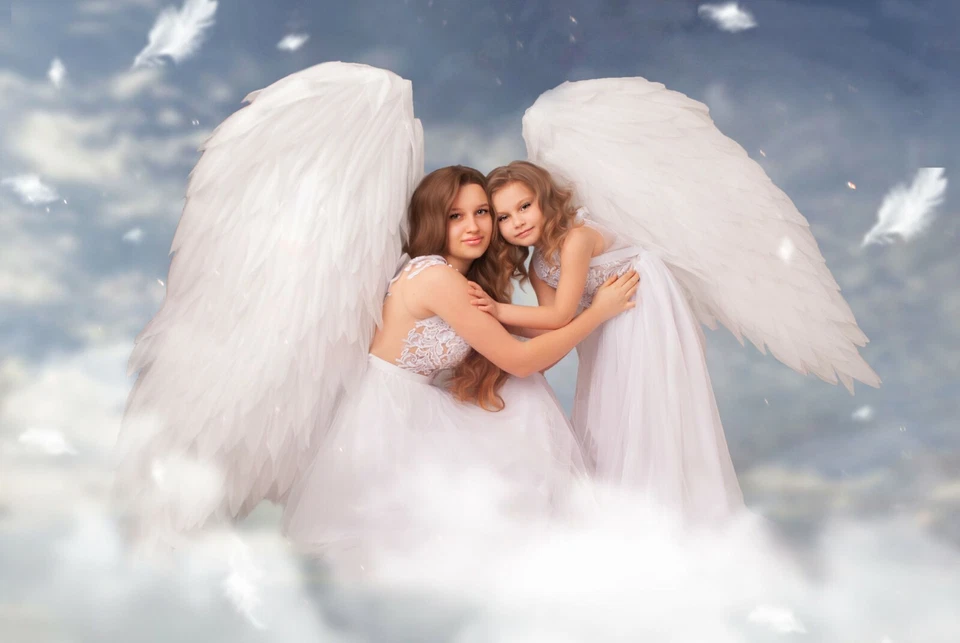 Angel Wings Fancy Dress up Fairy Costume Outfit Large Kids Party Decors Сosplay - Image 2 of 4