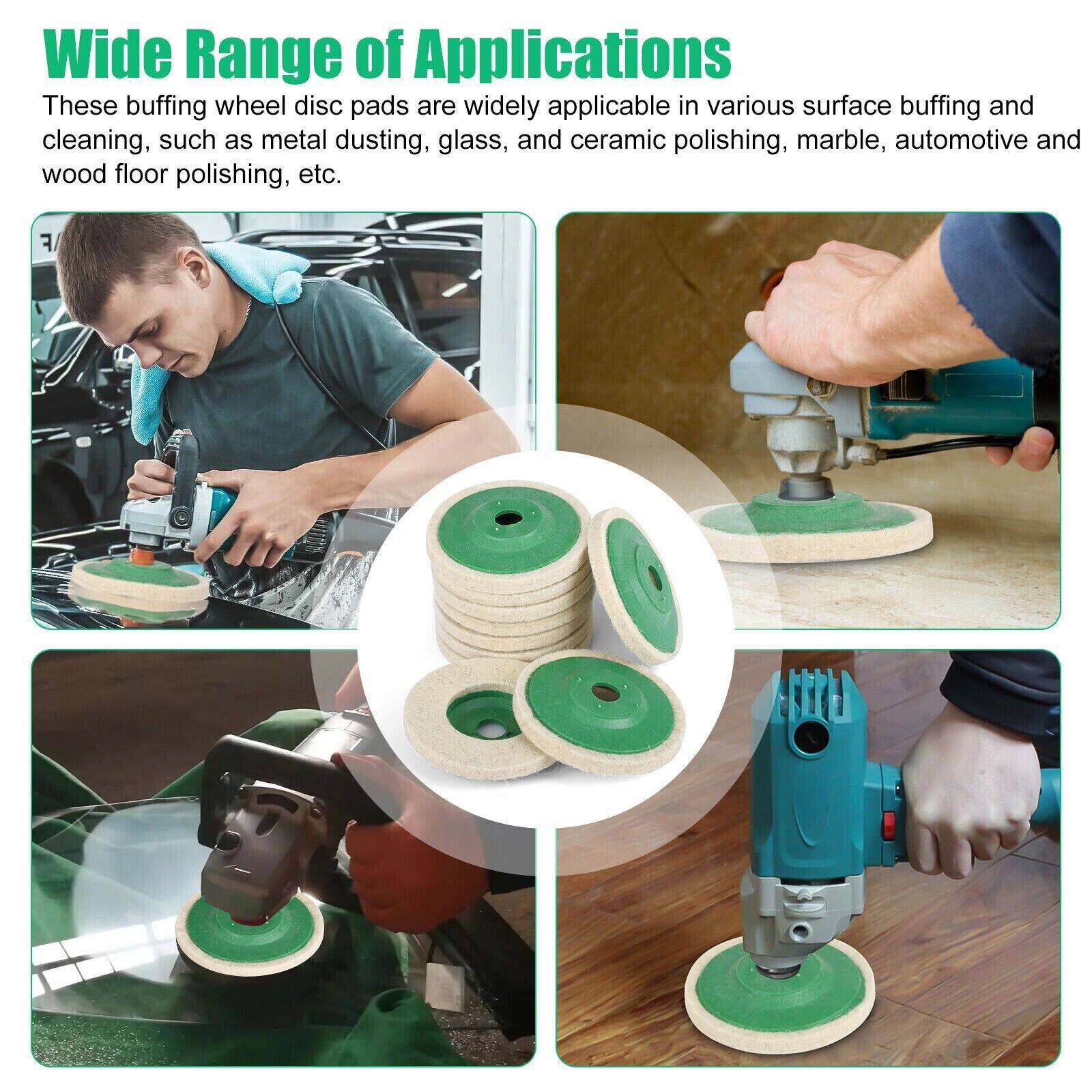 4/5 Inch Wool Felt Polishing Wheel Pad Buffing Polishing Disc For